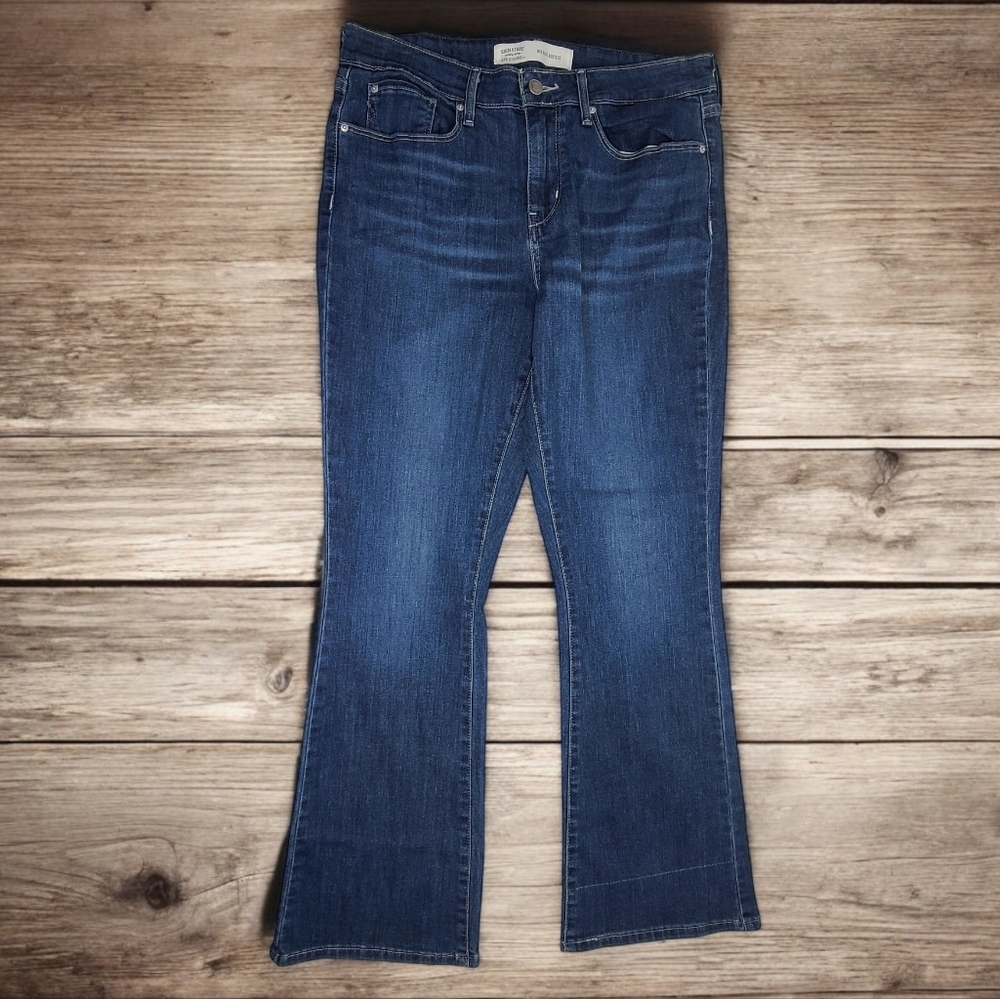 LEVIS SIGNATURE Mid Rise Boot Cut Jeans Sz 30 Blue
